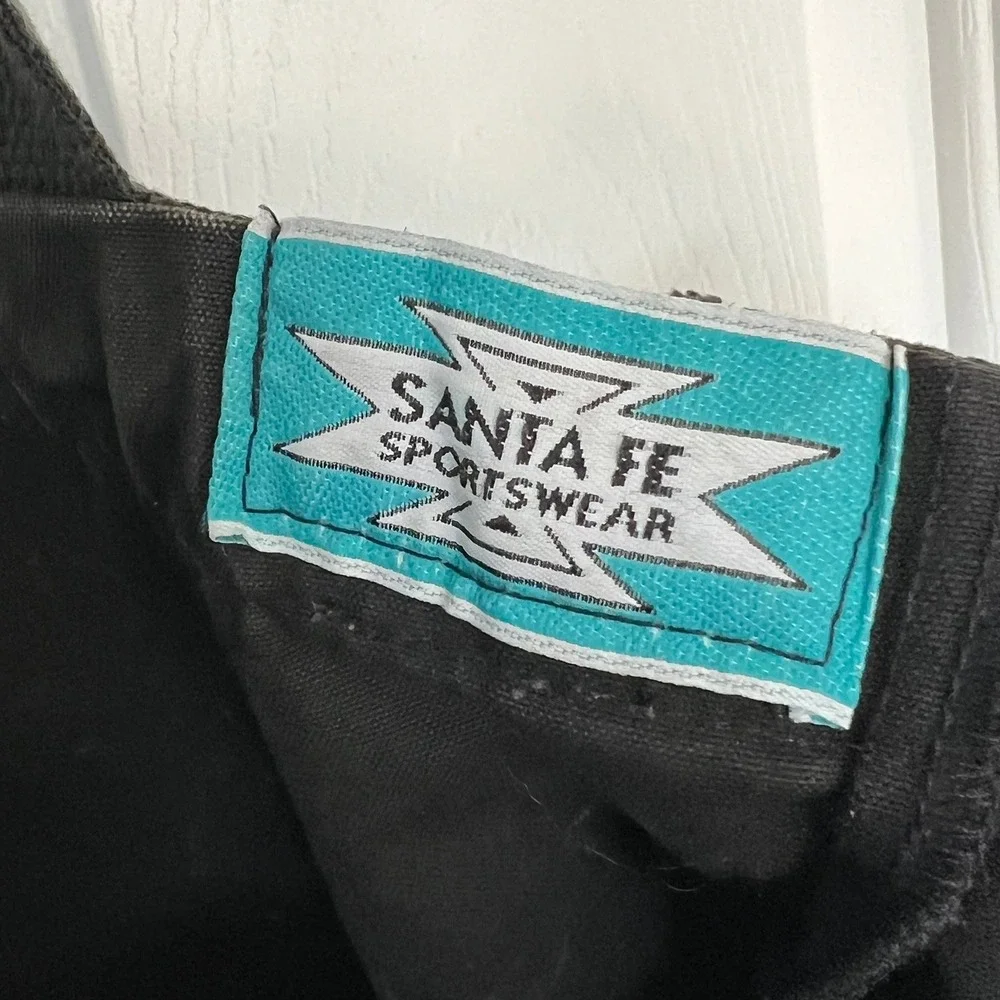 Vtg 1991‎ Santa Fe Sportswear Tote Bag Made in USA Black/White Petroglyph